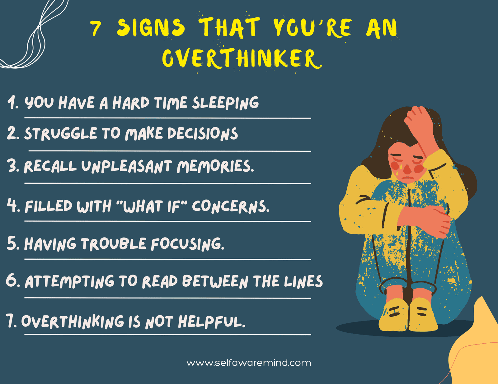 7 signs that you’re an overthinker.