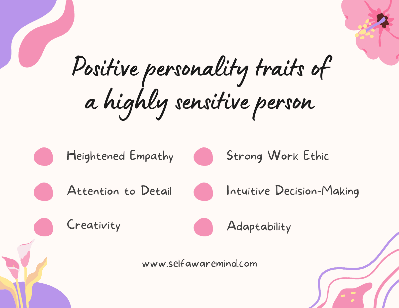 Positive personality traits of a highly sensitive person
