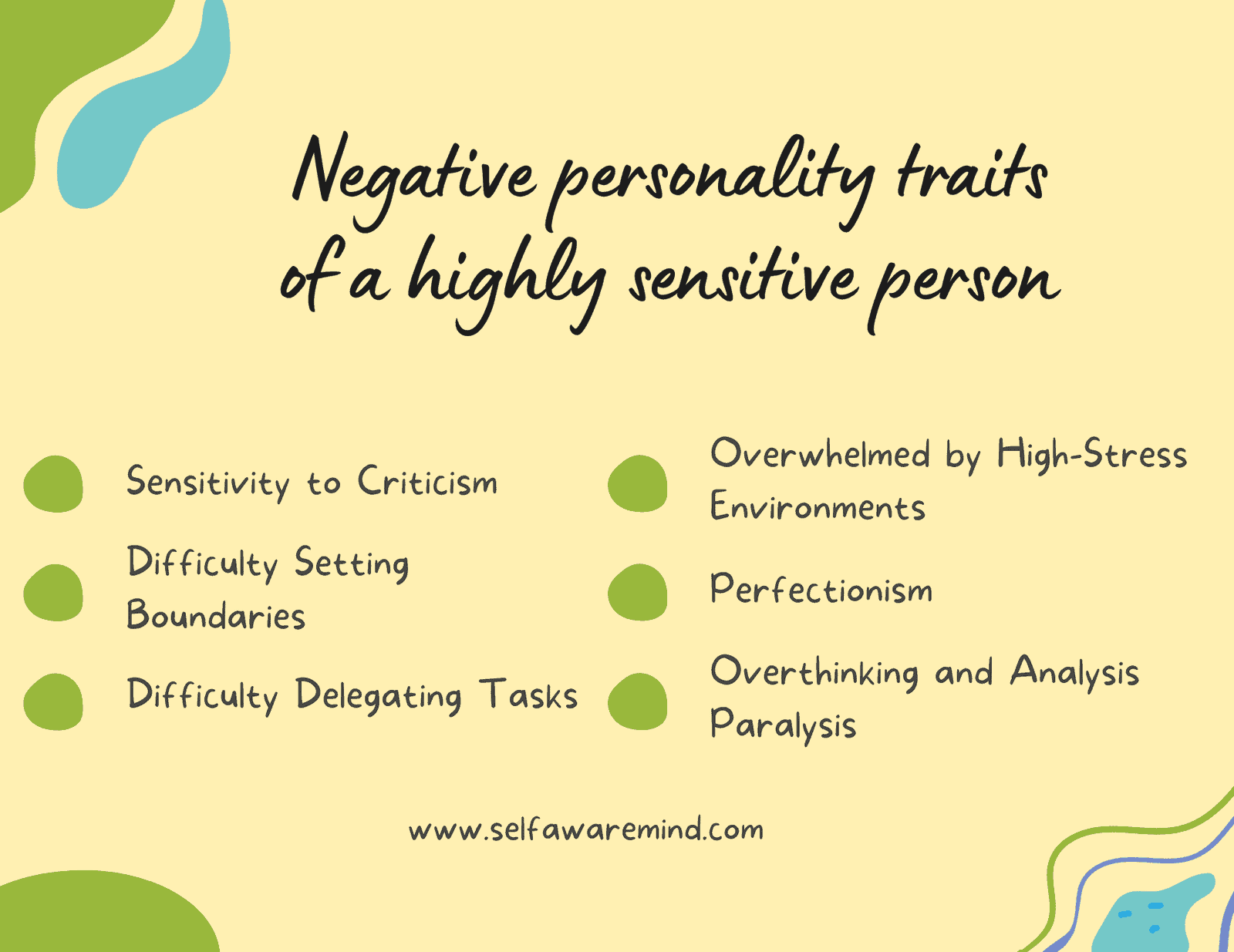 Negative personality traits of a Highly Sensitive Person